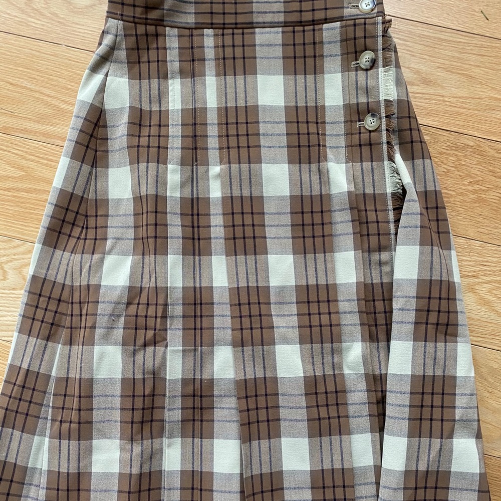 Aritzia NWOT Wilfred TRISSY CHECK SKIRT